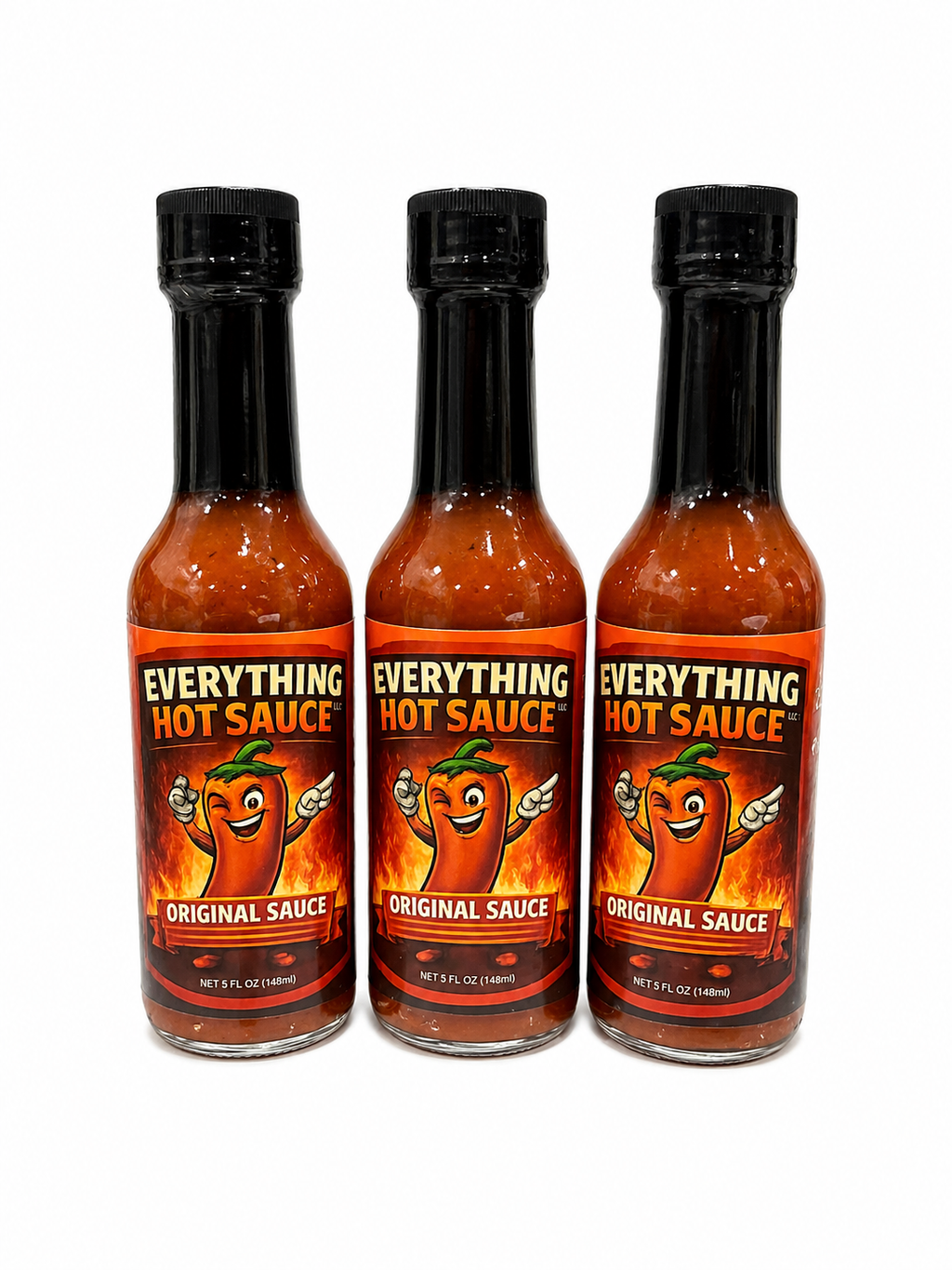 Everything Hot Sauce Original- 3pack 5oz bottles