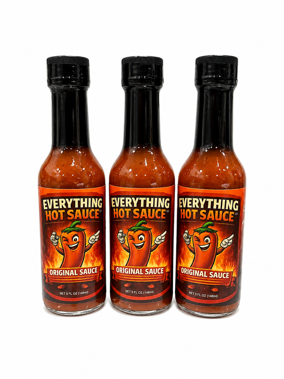 Everything Hot Sauce Original- 3pack 5oz bottles